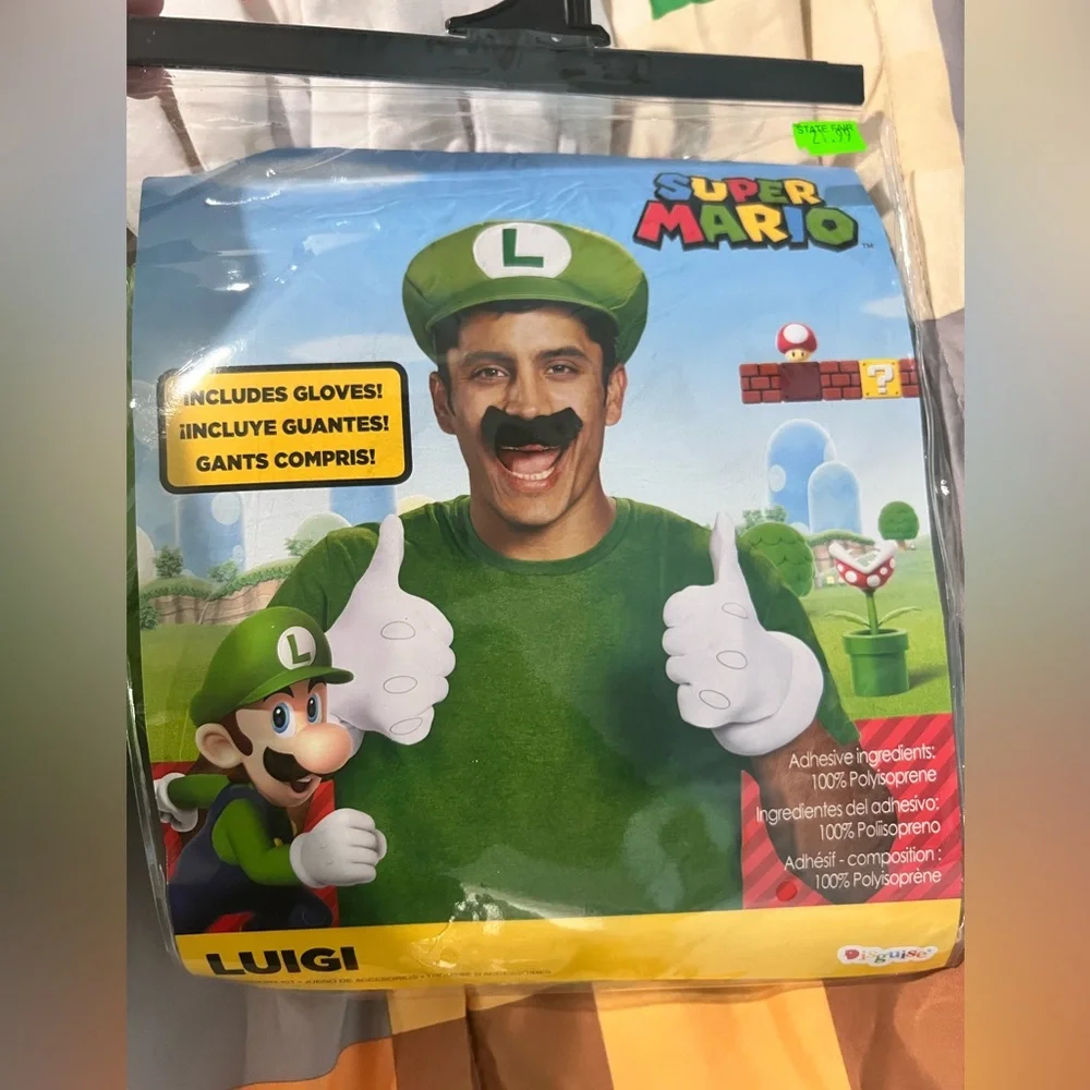Nintendo Super Mario Luigi Hat and Gloves Set - Green